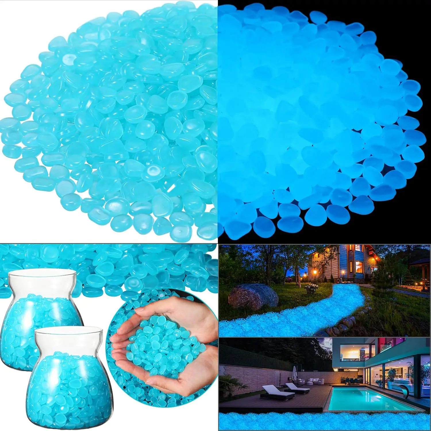 500Pcs Glow in The Dark Garden - Aquarium Fish House recensione e prezzo